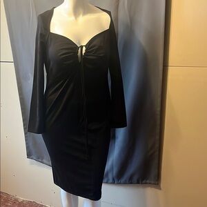 Addition Elle Black Bodycon Dress Sweetheart Neckline